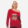 Cats For Everybody-womens off shoulder sweatshirt-tobefonseca