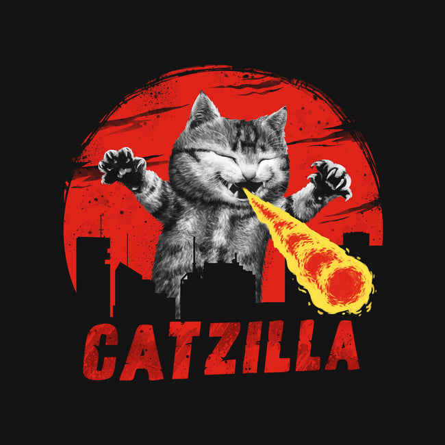 Catzilla-none removable cover w insert throw pillow-vp021