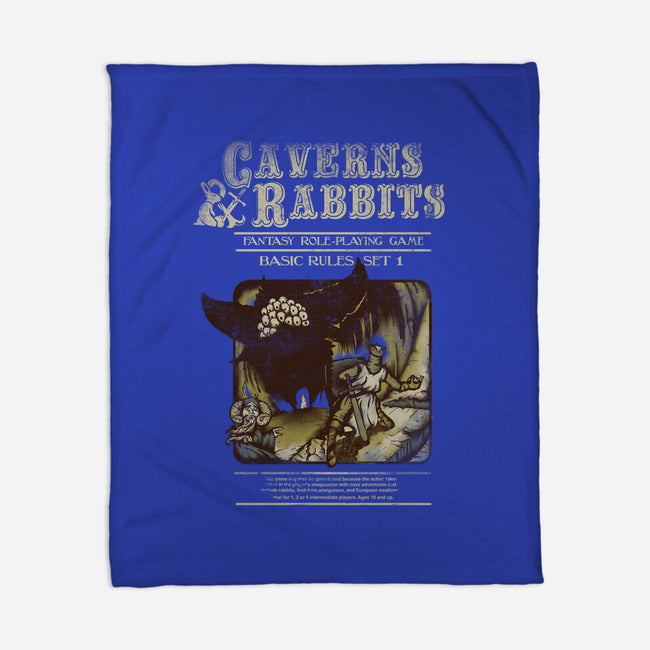 Caverns & Rabbits-none fleece blanket-Creative Outpouring