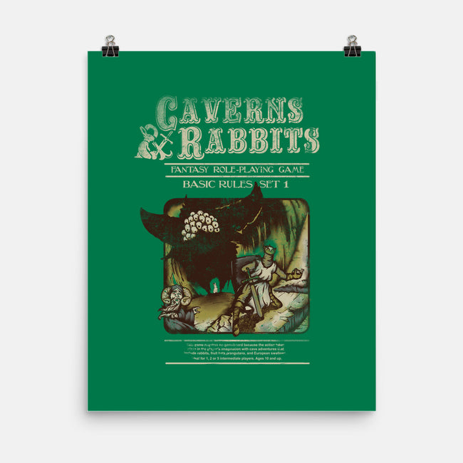 Caverns & Rabbits-none matte poster-Creative Outpouring