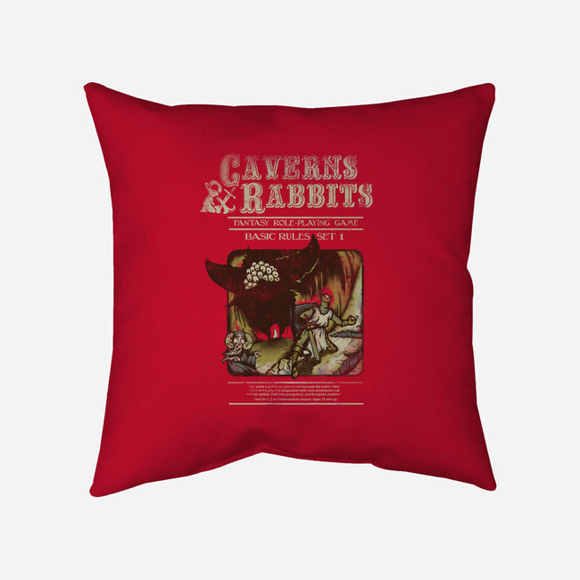 Caverns & Rabbits-none removable cover w insert throw pillow-Creative Outpouring