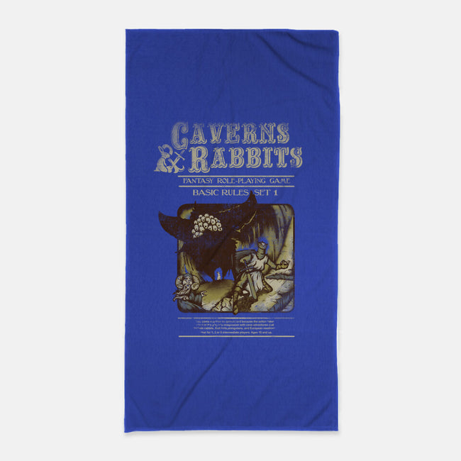 Caverns & Rabbits-none beach towel-Creative Outpouring