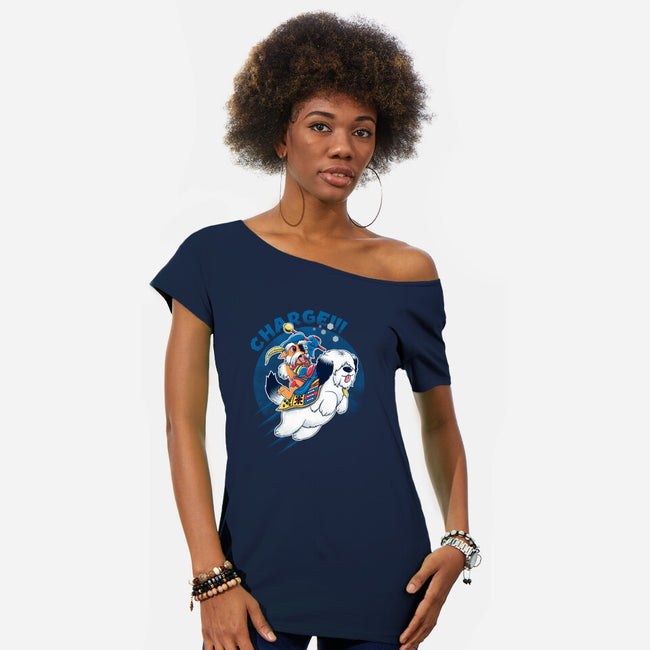 Charge!!!-womens off shoulder tee-Andriu