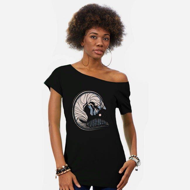 Chasing Its Tail-womens off shoulder tee-chechevica