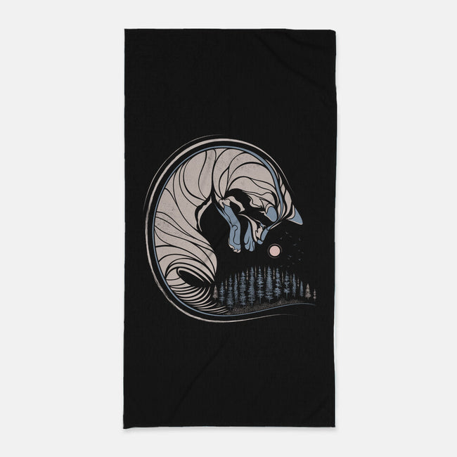 Chasing Its Tail-none beach towel-chechevica