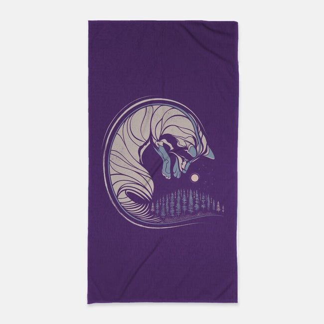 Chasing Its Tail-none beach towel-chechevica