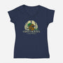 Chef's Knife-womens v-neck tee-Alundrart