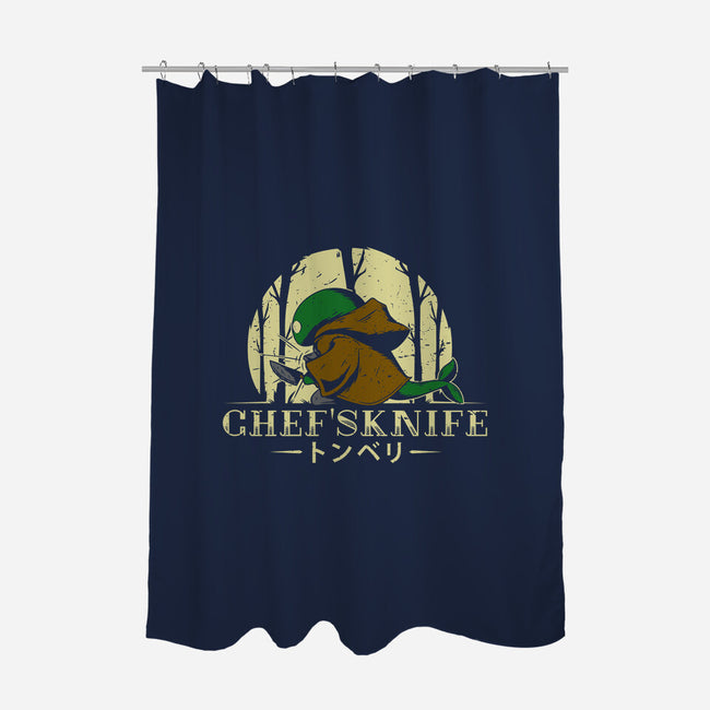 Chef's Knife-none polyester shower curtain-Alundrart