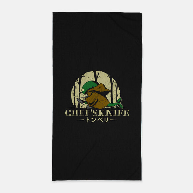 Chef's Knife-none beach towel-Alundrart