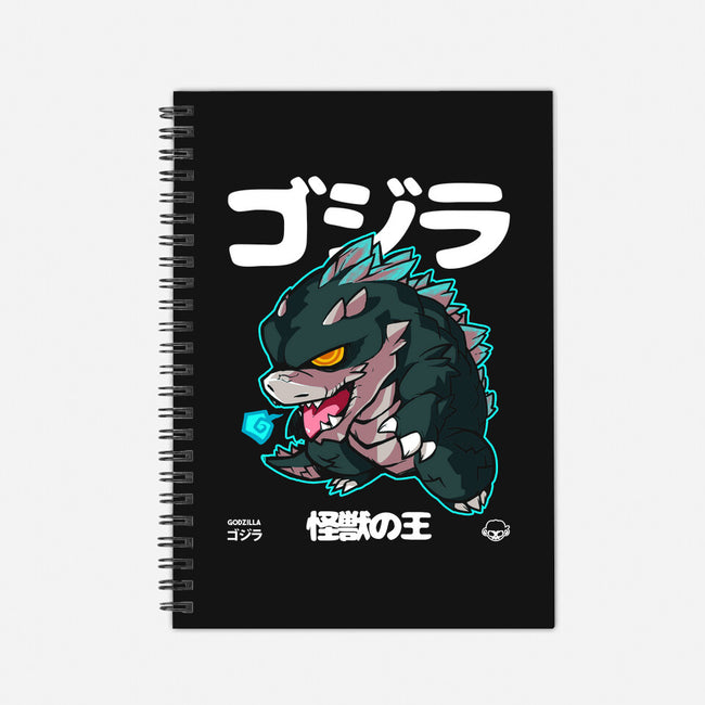 Chibi Kaiju King-none dot grid notebook-mankeeboi