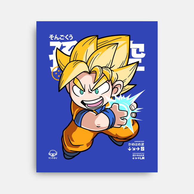 Chibi Kamehameha-none stretched canvas-mankeeboi