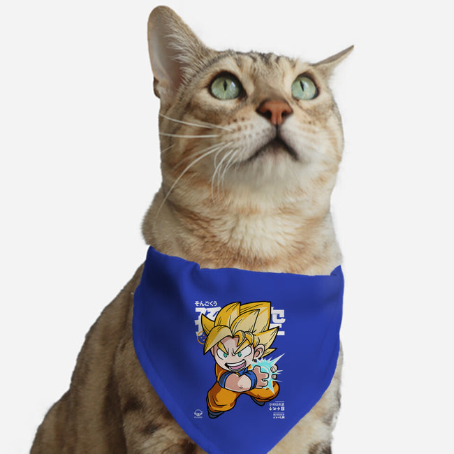 Chibi Kamehameha-cat adjustable pet collar-mankeeboi