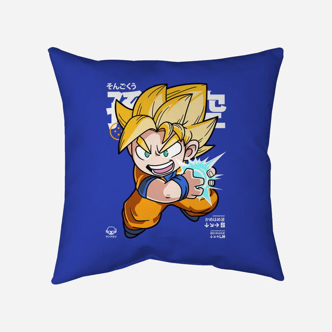 Chibi Kamehameha-none removable cover w insert throw pillow-mankeeboi