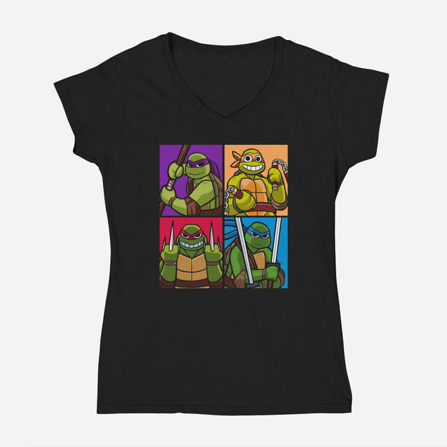 Choose Your Ninja-womens v-neck tee-bigchrisgallery