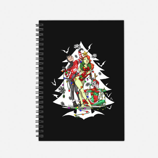Christmas Belles-none dot grid notebook-ArtistAbe