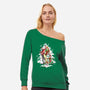 Christmas Belles-womens off shoulder sweatshirt-ArtistAbe