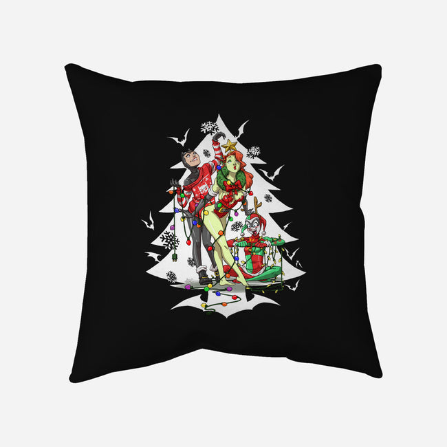 Christmas Belles-none removable cover w insert throw pillow-ArtistAbe