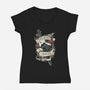 Christmas Is Coming-womens v-neck tee-RobotArmy