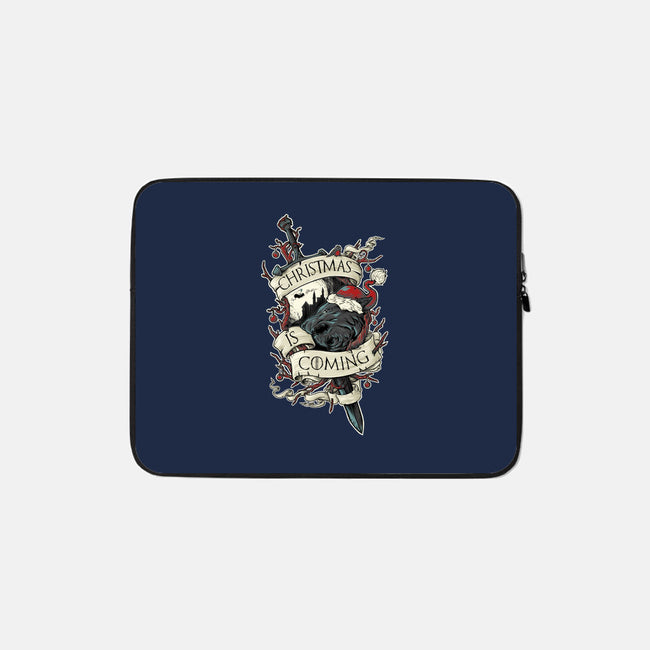 Christmas Is Coming-none zippered laptop sleeve-RobotArmy