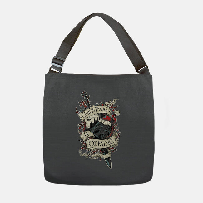 Christmas Is Coming-none adjustable tote-RobotArmy