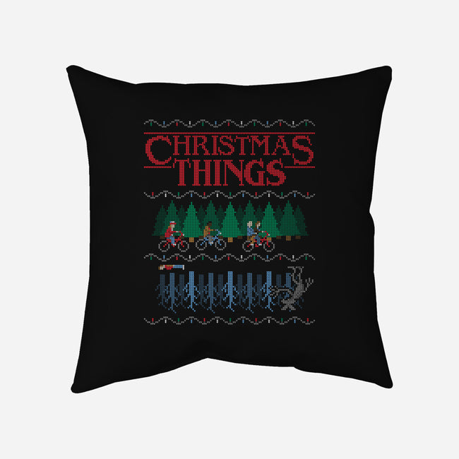 Christmas Things-none removable cover w insert throw pillow-MJ