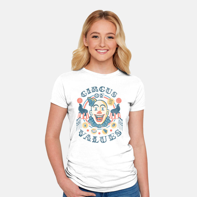 Circus of Values-womens fitted tee-Beware_1984
