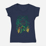 Clash of the Old Gods-womens v-neck tee-Fuacka