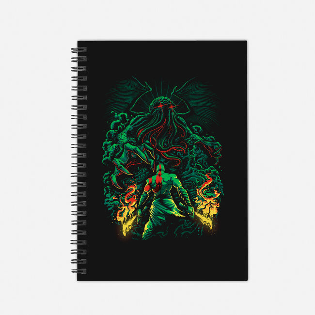 Clash of the Old Gods-none dot grid notebook-Fuacka