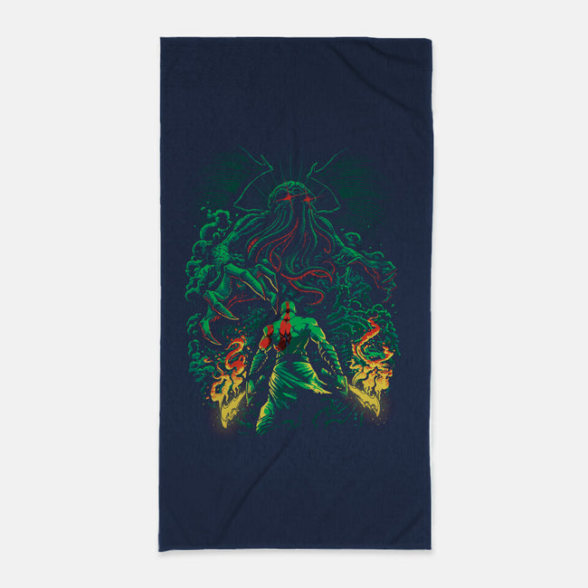 Clash of the Old Gods-none beach towel-Fuacka