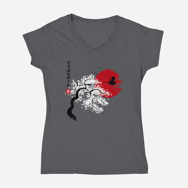 Cloud in Japan-womens v-neck tee-albertocubatas