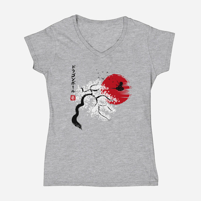 Cloud in Japan-womens v-neck tee-albertocubatas