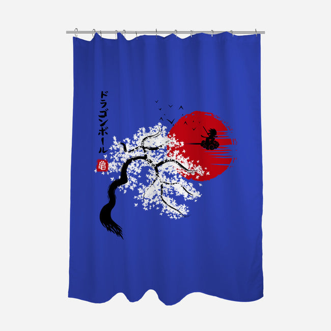 Cloud in Japan-none polyester shower curtain-albertocubatas