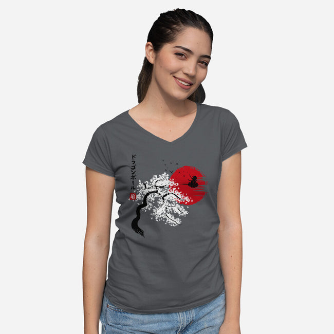 Cloud in Japan-womens v-neck tee-albertocubatas
