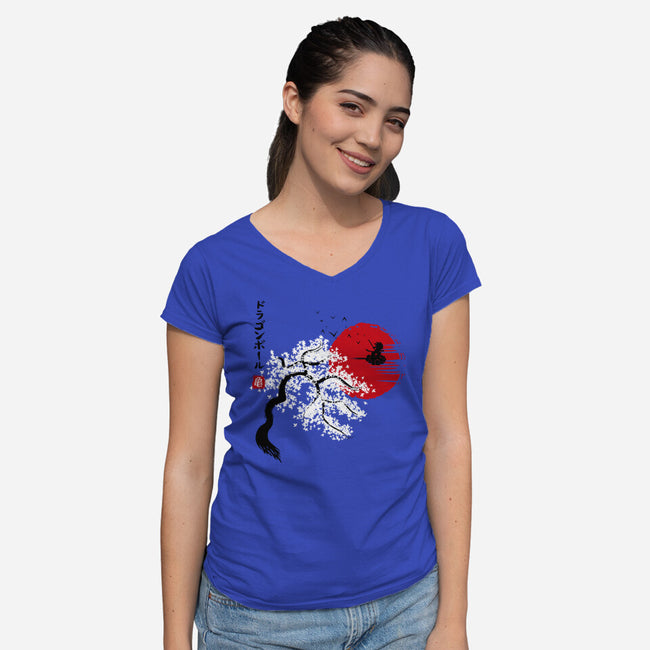 Cloud in Japan-womens v-neck tee-albertocubatas
