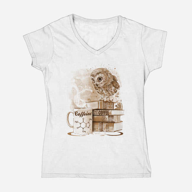 Coffee Obsessed-womens v-neck tee-DrMonekers