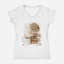 Coffee Obsessed-womens v-neck tee-DrMonekers
