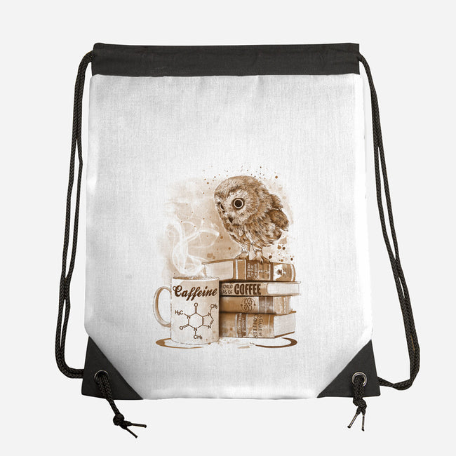 Coffee Obsessed-none drawstring bag-DrMonekers
