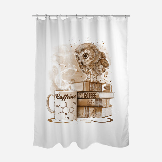 Coffee Obsessed-none polyester shower curtain-DrMonekers