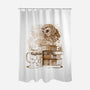Coffee Obsessed-none polyester shower curtain-DrMonekers