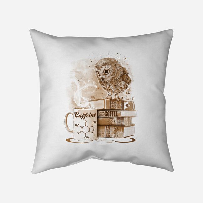 Coffee Obsessed-none removable cover w insert throw pillow-DrMonekers