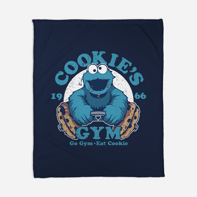 Cookies Gym-none fleece blanket-KindaCreative