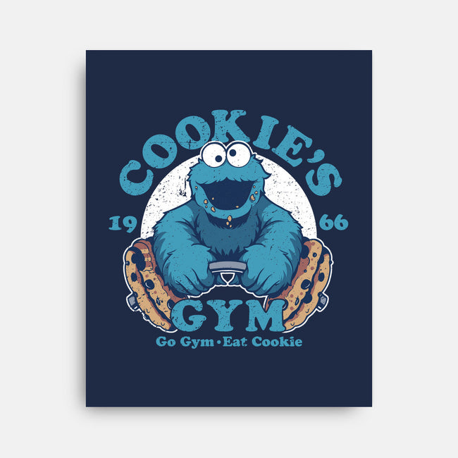 Cookies Gym-none stretched canvas-KindaCreative