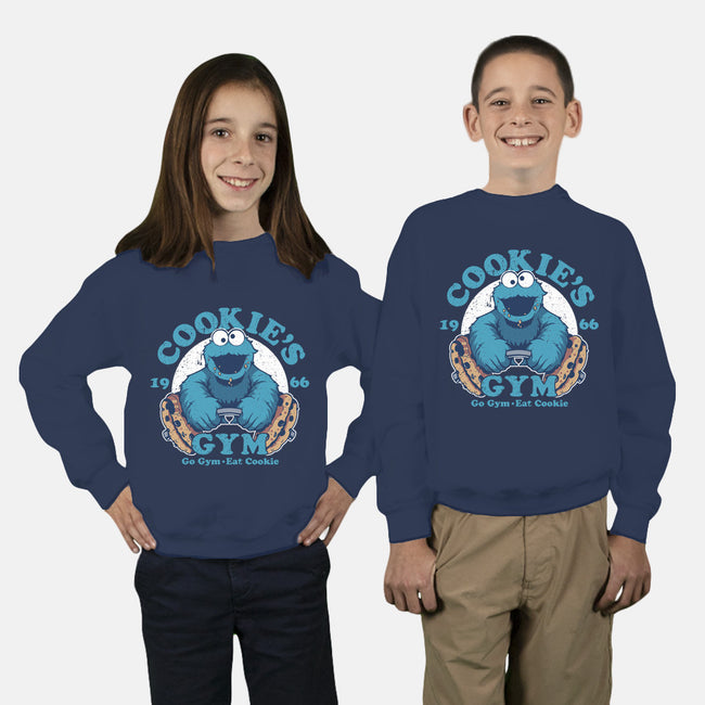 Cookies Gym-youth crew neck sweatshirt-KindaCreative
