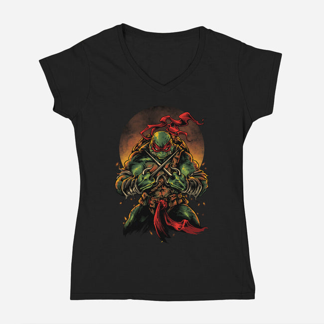 Cool But Crude-womens v-neck tee-coldfireink
