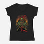 Cool But Crude-womens v-neck tee-coldfireink