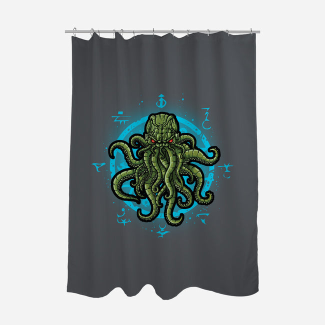 Cosmic Symbology-none polyester shower curtain-Letter_Q