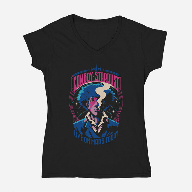 Cowboy Stardust-womens v-neck tee-ilustrata