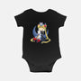 Crazy Moon Cat Lady-baby basic onesie-DoOomcat