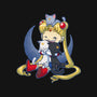 Crazy Moon Cat Lady-womens v-neck tee-DoOomcat