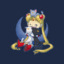 Crazy Moon Cat Lady-mens heavyweight tee-DoOomcat
